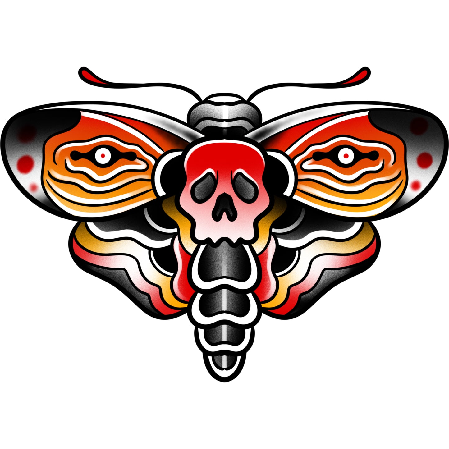 Cinderwing – Neo-Traditional American Moth