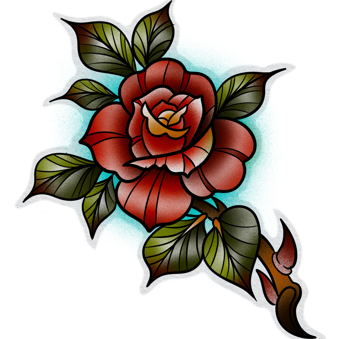 Blood Ember Rose — American Neo- Traditional