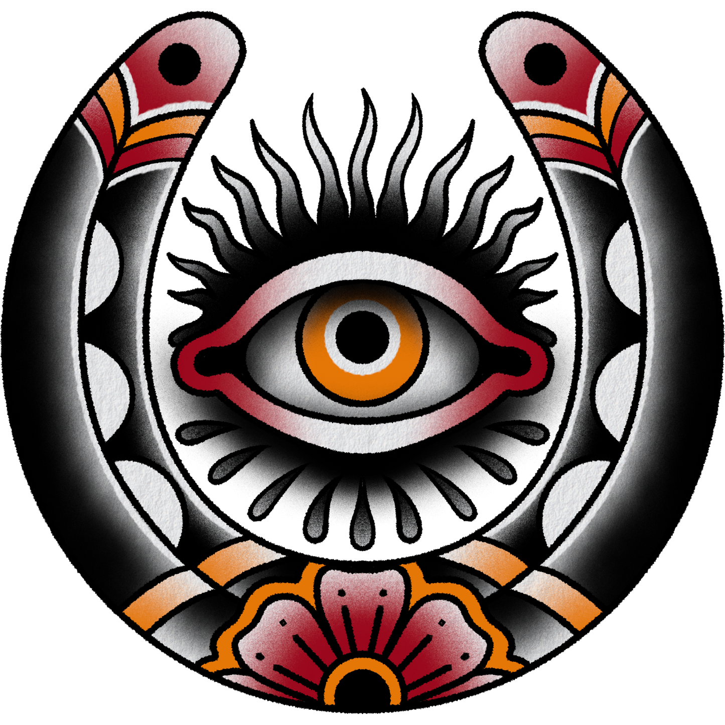 Lucky Eye Horseshoe — American Traditional