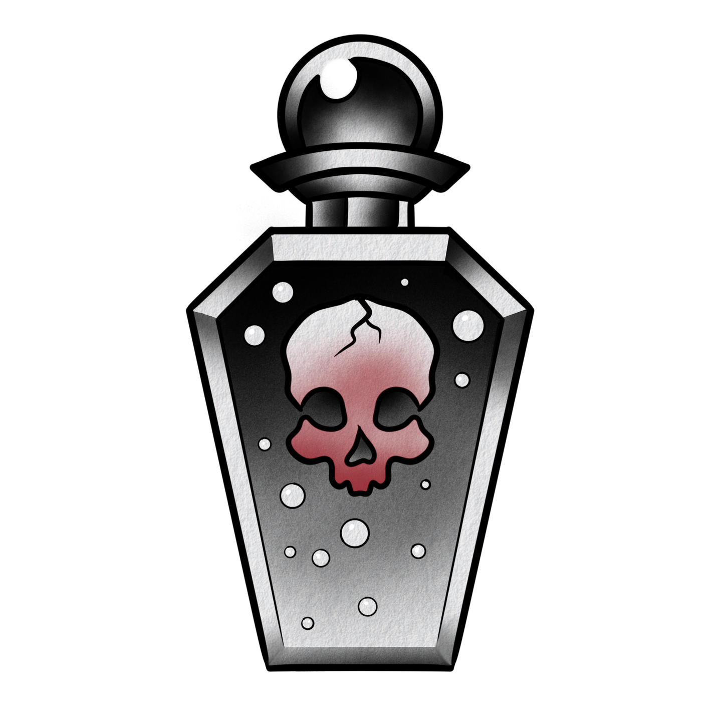 Poison Vial — Black & Gray