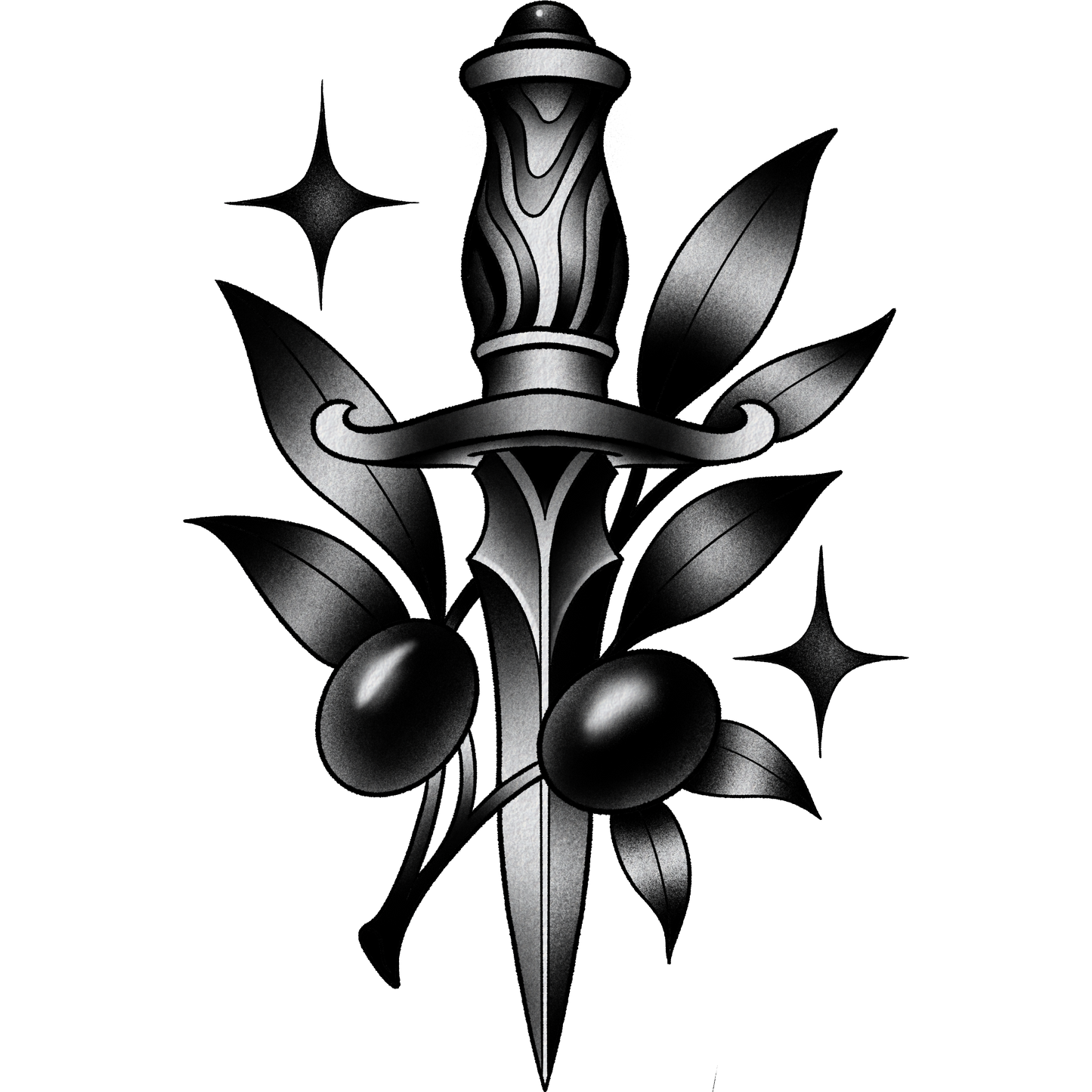 Olive Dagger — Black & Gray (One-of-One)