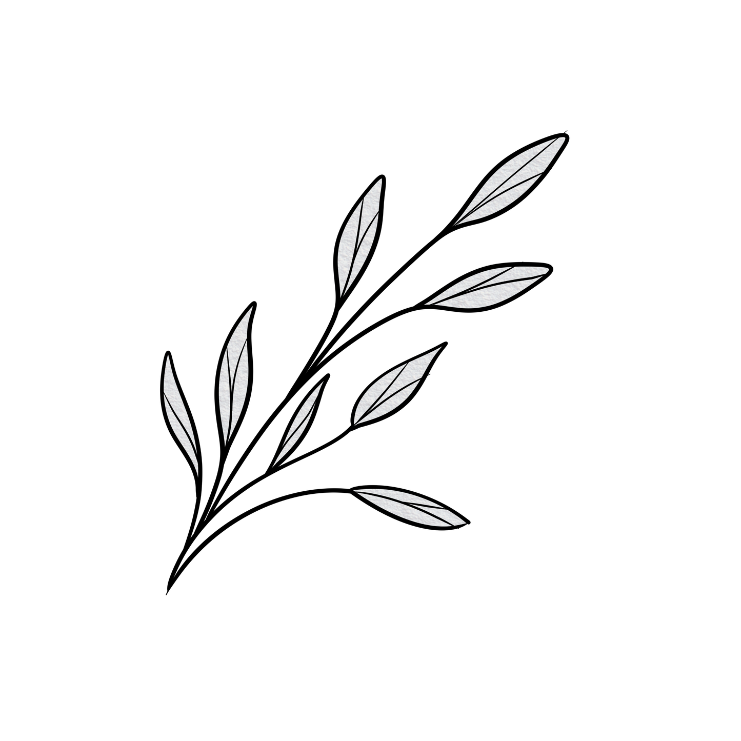 PF-09 Petite Floral — Olive Sprig (Fine Line • November Special)