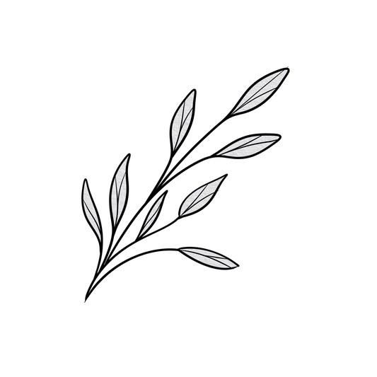 PF-09 Petite Floral — Olive Sprig (Fine Line • November Special)