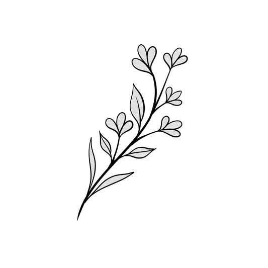 PF-10 Petite Floral — Heartbud Stem (Fine Line • November Special)