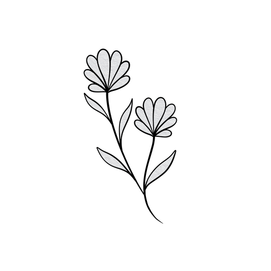 PF-07 Petite Floral — Twin Petals (Fine Line • November Special)