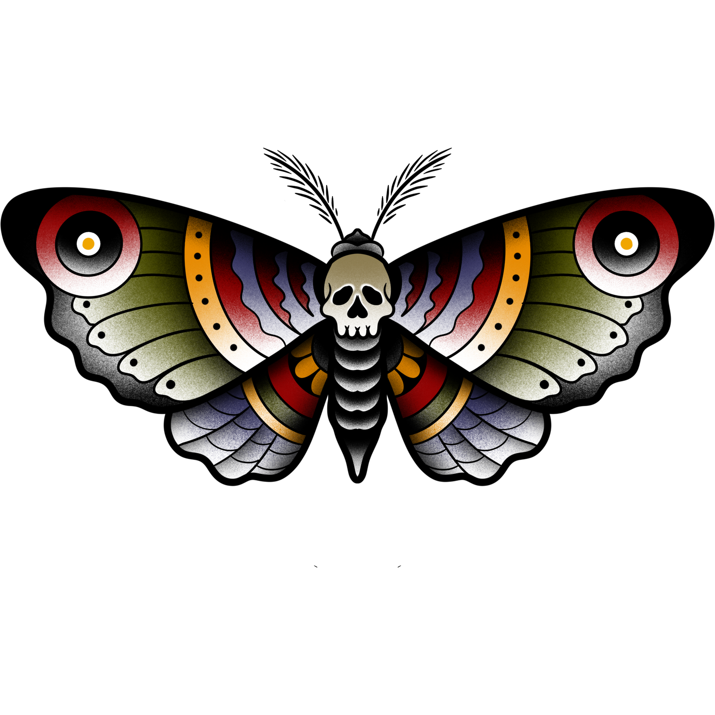 Death’s Head-Moth — American Traditional